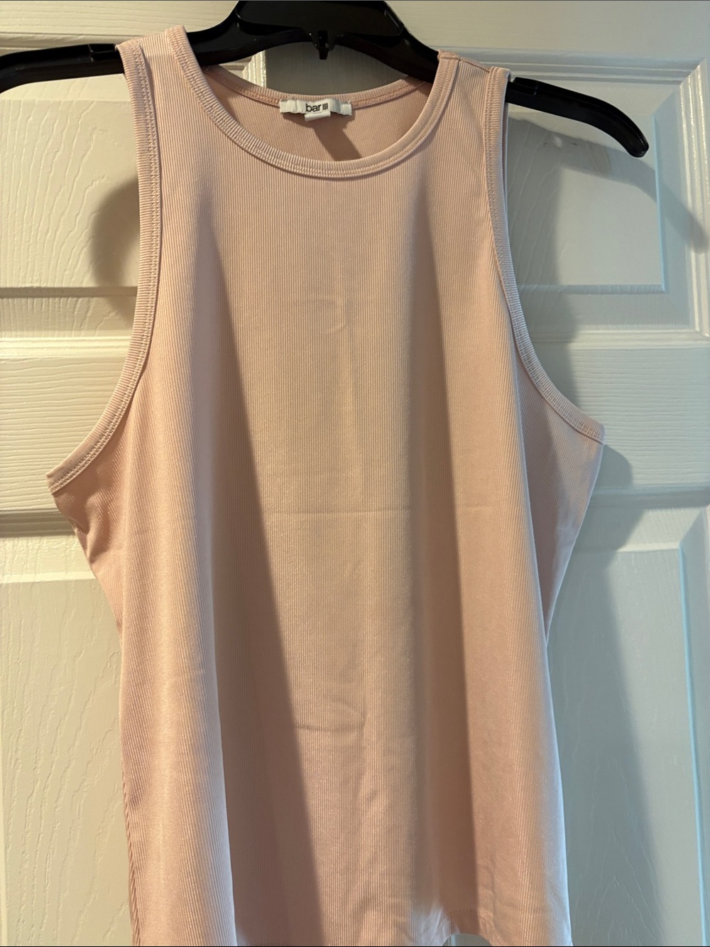 Bar III Soft Blush Ribbed Tank Top